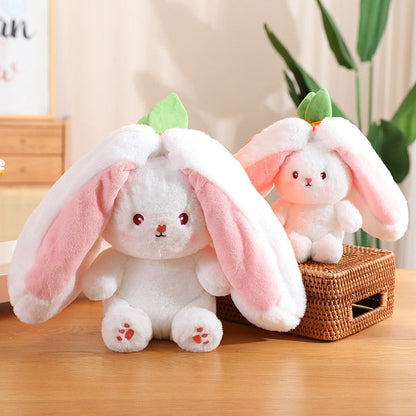 🐰Transforming Bunny – Strawberry & Carrot Dual-Form Plush Toy