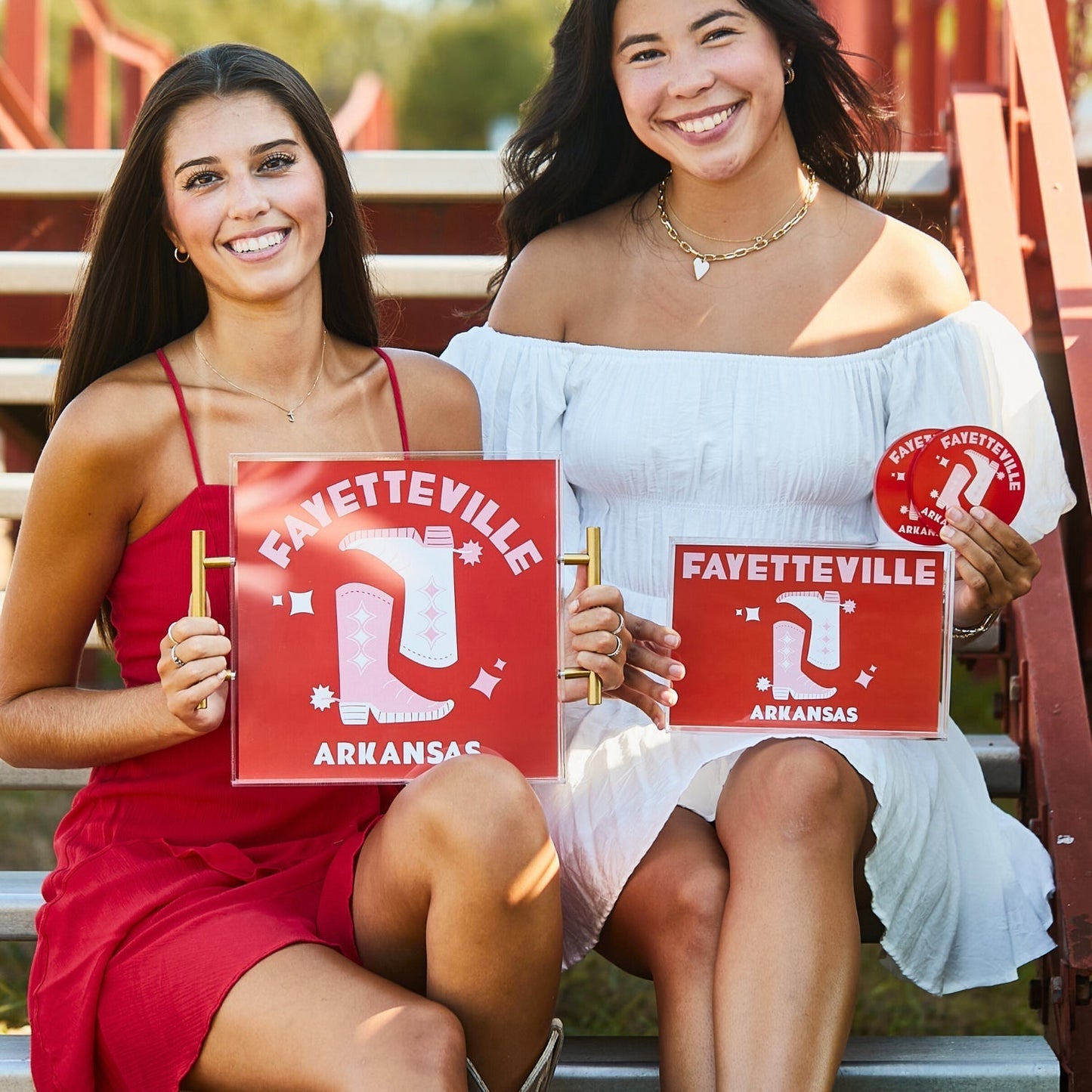 Arkansas Kickoff College Town Acrylic Drink Coasters