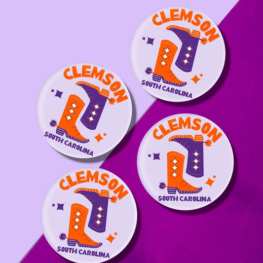 Clemson Kickoff College Town Acrylic Drink Coasters