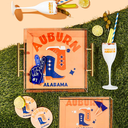 Auburn Kickoff College Town Small Acrylic Tray