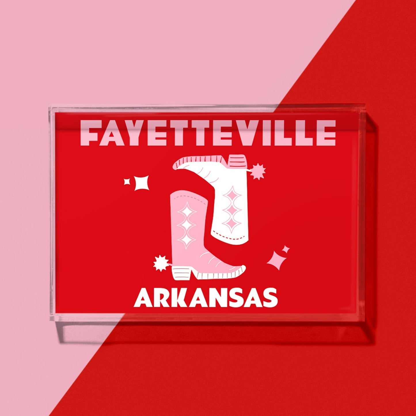 Arkansas Kickoff College Town Small Acrylic Tray