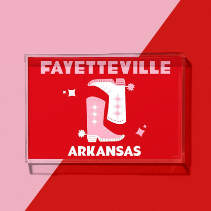 Arkansas Kickoff College Town Small Acrylic Tray