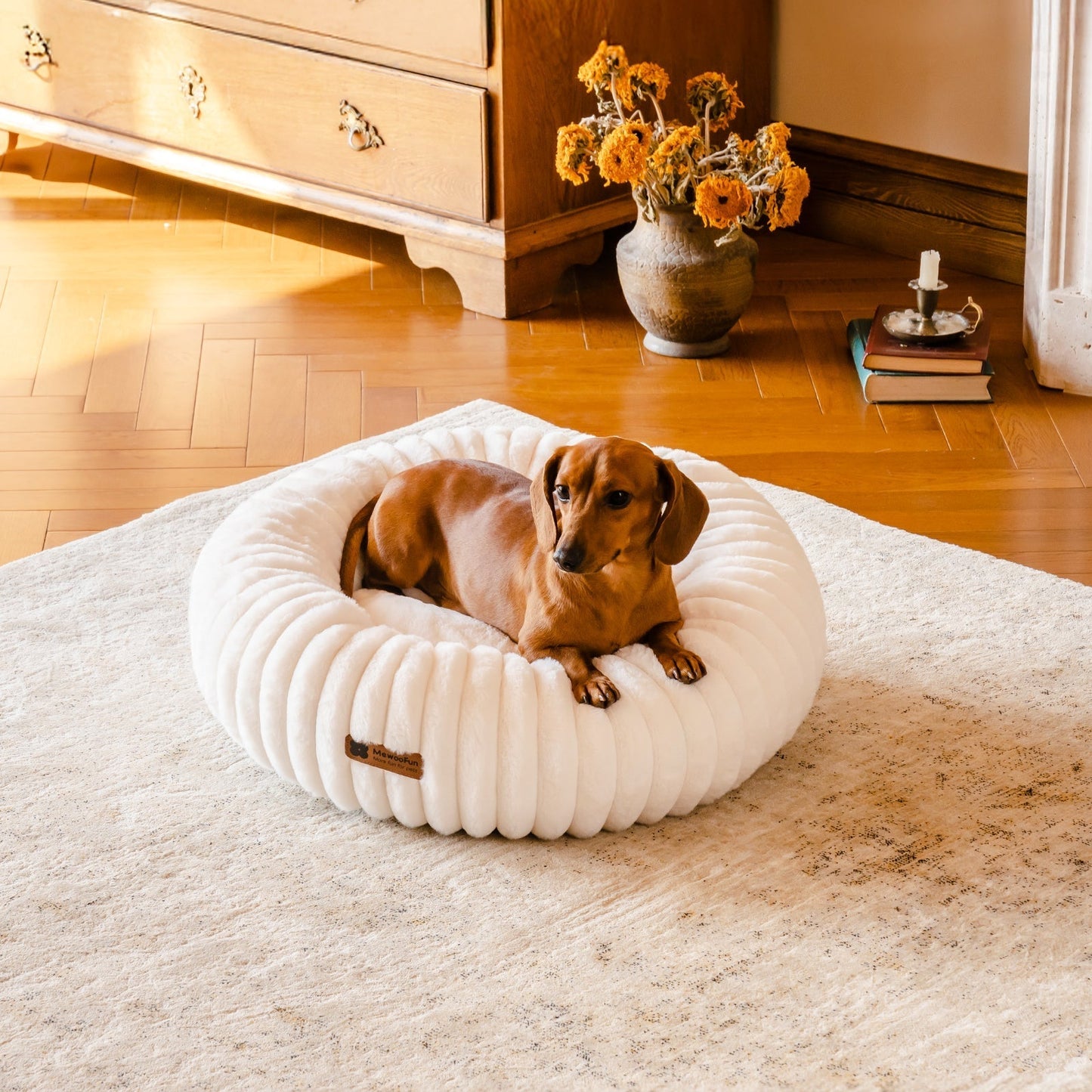 Aspen Fleece Cat & Dog Donut Bed